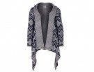 Cardigan in lana con motivi geometrici