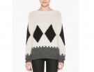 Maglione con fantasia a rombi