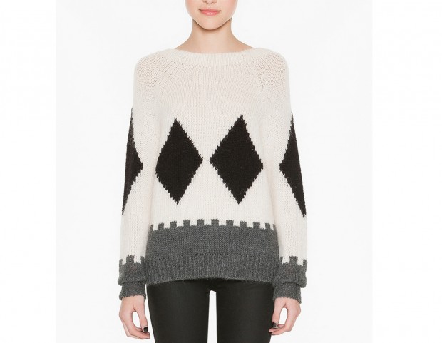 Maglione con fantasia a rombi