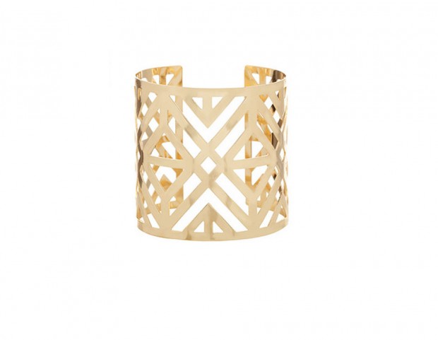 Bangle dorato con trama geometrica