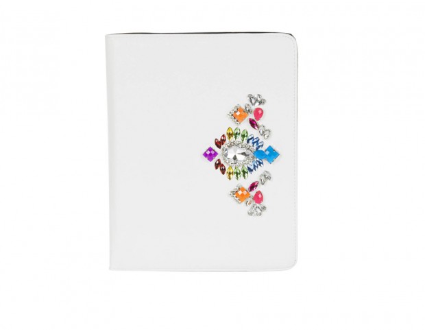 Porta iPad in pelle con dettagli preziosi “statement”
