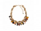 Collier dorato con pietre multicolor