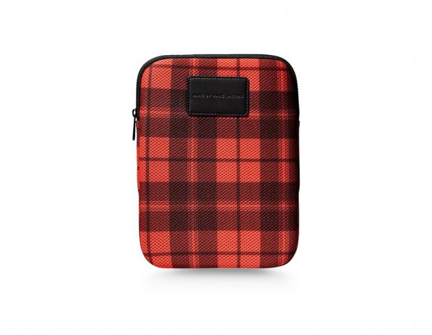 Porta iPad in tessuto tartan
