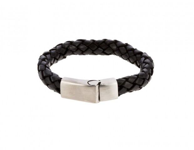 Bracciale intrecciato in pelle