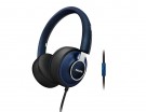 Cuffie blu metallizzato per ipod