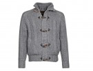 Cardigan in lana con alamari