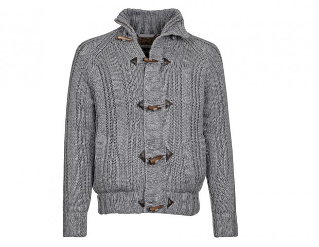 Cardigan in lana con alamari