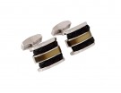 Gemelli in pelle e argento