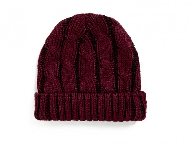 Berretto in lana color burgundy
