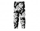 Midi black&white con stampa floreale