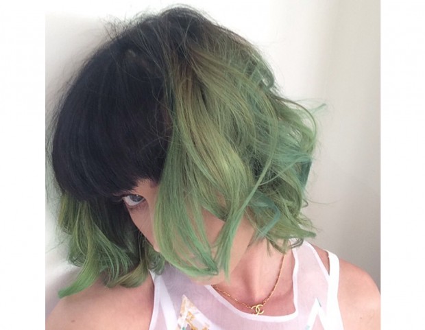 Katy Perry e il suo bob verde lime