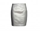 Gonna tubino in pelle silver