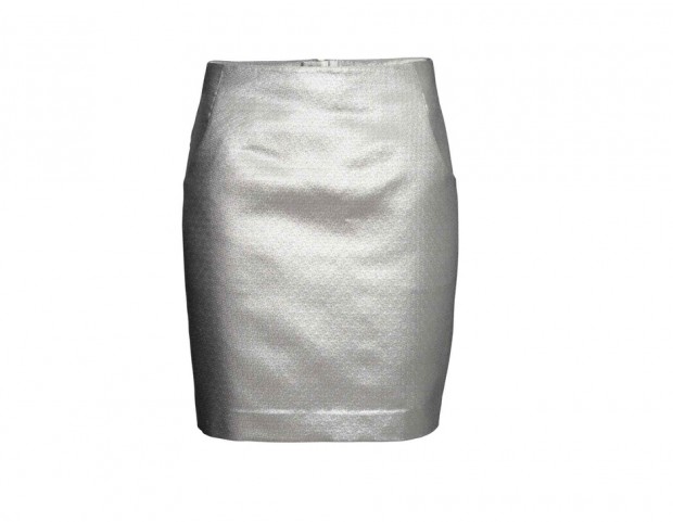 Gonna tubino in pelle silver