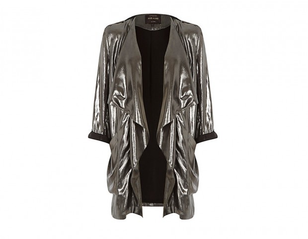 Cardigan asimmetrico silver
