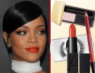 Copia il trucco di Rihanna: make up occhi scintillante e labbra corallo
