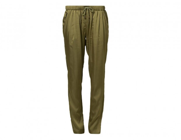 Harem pants in seta con coulisse