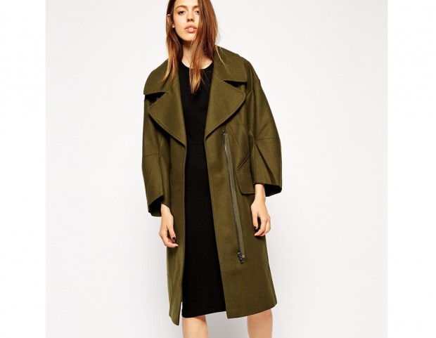 Cappotto oversize con maniche a tre quarti