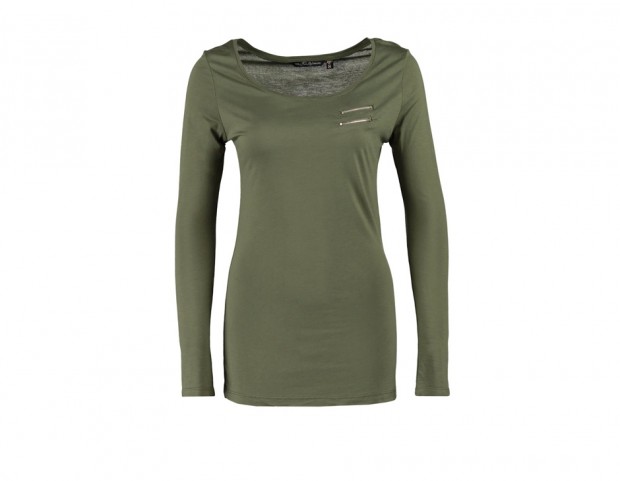 Maglia stretch in cotone con mostrina