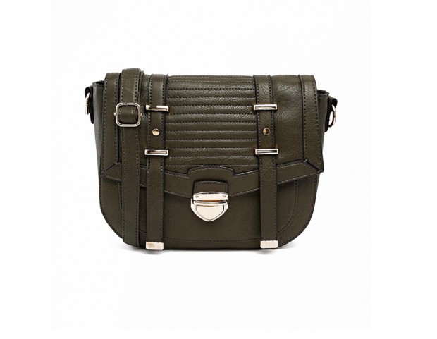Minibag a cartella con moschettone e tracolla
