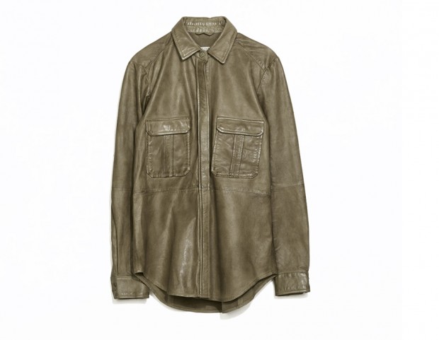 Maxi camicia in eco pelle