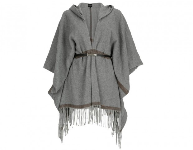 Poncho oversize sfrangiato