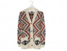 Cardigan oversize stampato