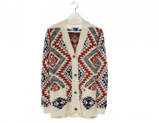 Cardigan oversize stampato