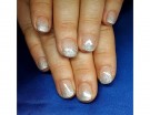 French manicure argentata