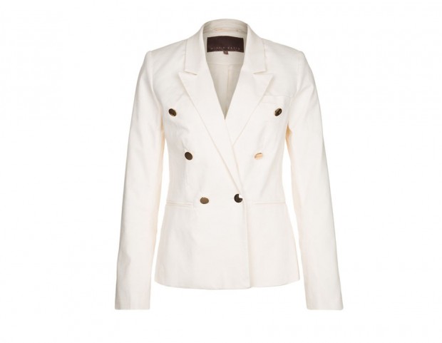 Blazer doppiopetto con dettagli dorati
