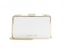 Clutch con dettagli dorati