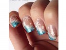 Glitter turchesi e fiocchi di neve