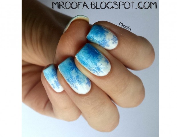 Effetto spugnato e fiocchi di neve