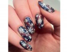 Effetto galaxy con fiocchi di neve