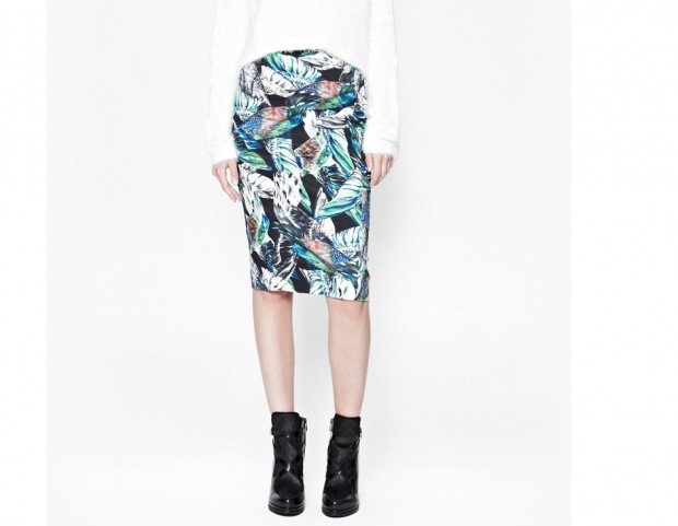 Longuette stretch a stampa floreale