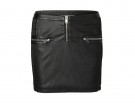 Mini in pelle a tubino con zip