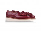 Mocassini flatform in pelle pitonata