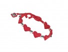 Bracciale in tessuto con inserti in argento