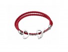 Braccaiale in pelle con charms a cuore
