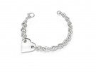 Bracciale in argento con ciondolo cuore