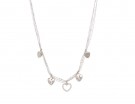 Collana in argento con ciondoli a cuore