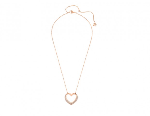 Collana con ciondolo a cuore e brillanti