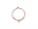Bracciale MINIMAL FUN con cordino multigiro e charm cuore in oro rosa e diamante