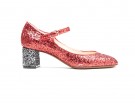 Ballerine glitter con tacco bicolor
