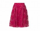 Gonna midi in tulle e pizzo color ciliegia