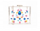 Clutch trasparente con brillanti