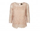 Maglia in pizzo color cipria