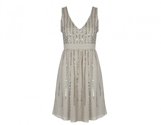 Mini abito con dettagli paillettes