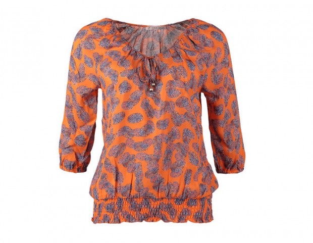 Maglia arricciata con stampa optical