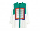 Camicia con stampa optical e color block