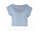 Maglia cropped a quadretti